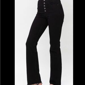 Judy Blue Turn Up The Volume High Rise Boot Cut Denim Black Colorway